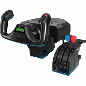 LOGITECH G Flight Yoke System Professional Simulation Yoke and Throttle Quadrant - Black