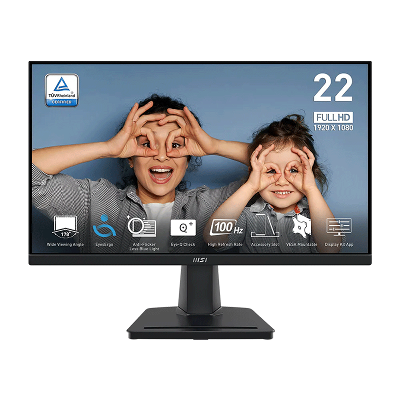 MSI PRO MP225V Outstanding 21.5” 100Hz EyesErgo Business Monitor