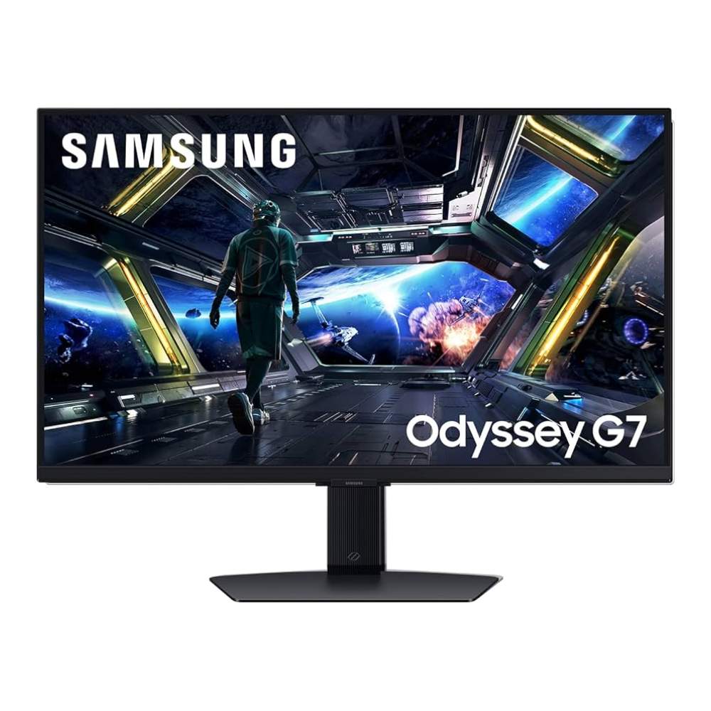 Samsung, 27", Odyssey G7 4K Gaming Monitor, Flat, Black, IPS, 1ms Response Time