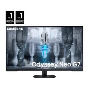 Samsung, 43", Odyssey Neo G7 G70NC Gaming Monitor, Flat, Black/ White, VA Technology, 1ms Response Time