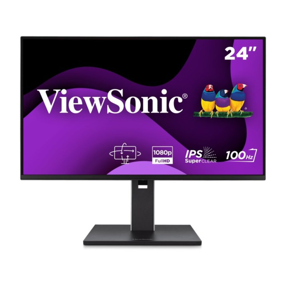 ViewSonic, 23.8", FHD Three Sided Micro Bezel Monitor, Flat, Black, IPS Technology, 5ms Response Time