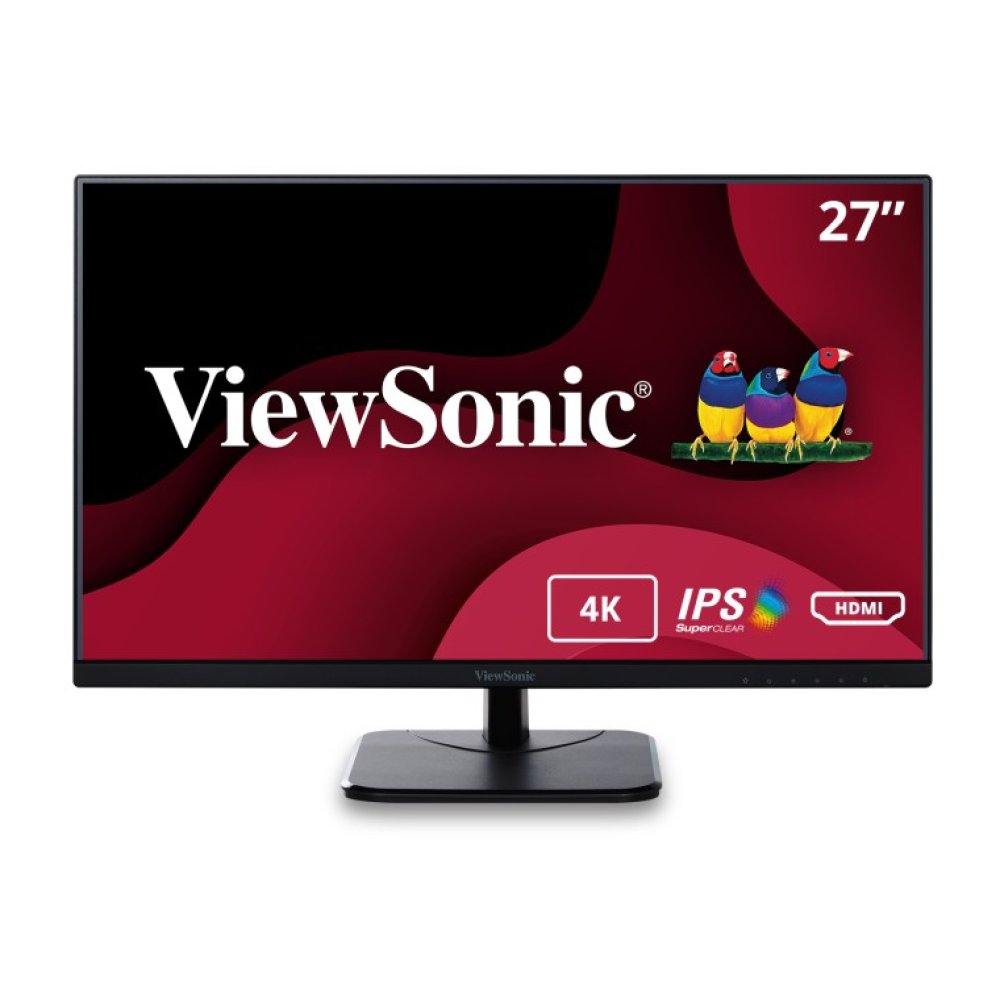 ViewSonic, 27" UHD Three Sided Micro Border Monitor, Flat, Black, IPS Technology, 4ms Response Time