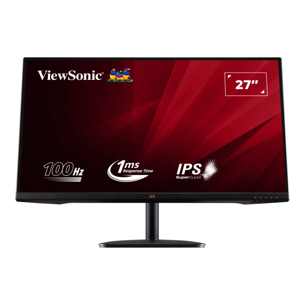ViewSonic, 27", 3 Sided Frameless Design Monitor, Flat, Black, IPS Technology, 1ms Response Time