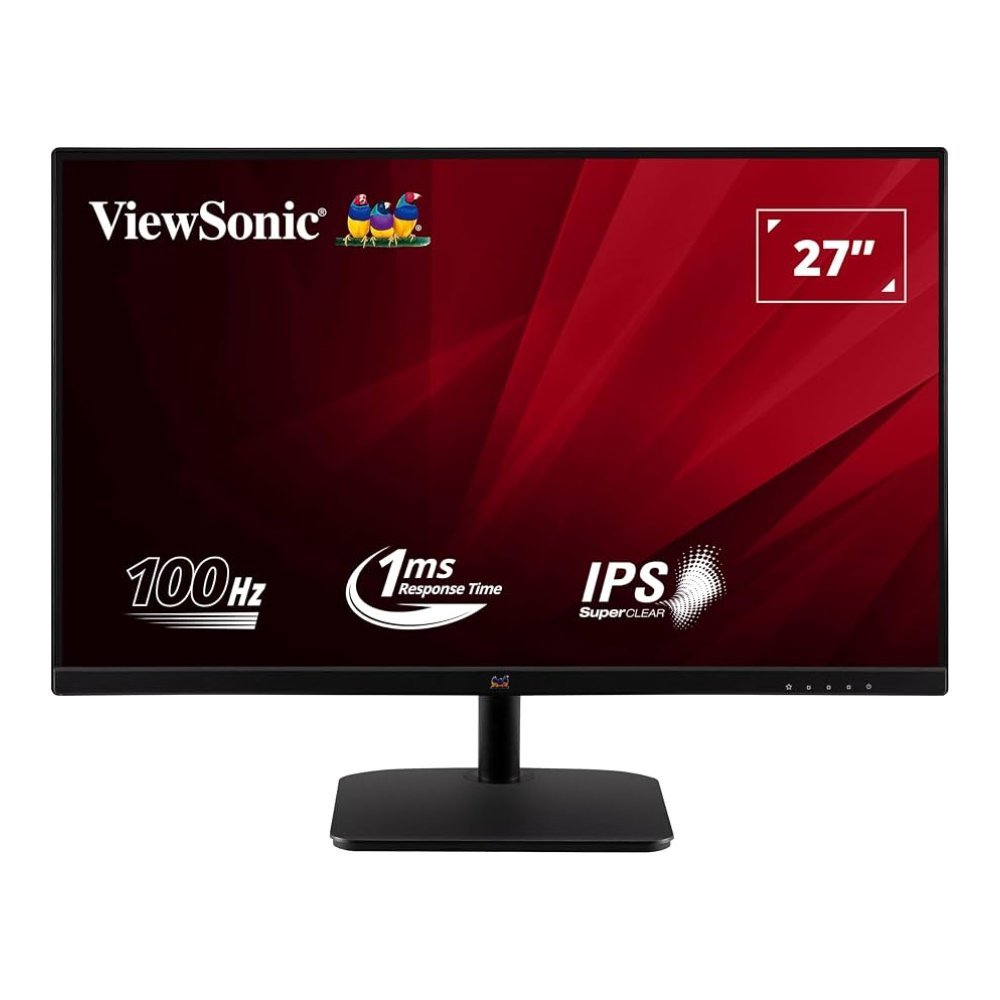 ViewSonic, 27", 3 Sided Frameless Design Monitor, Flat, Black, IPS Technology, 1ms Response Time - Image 2