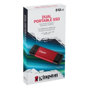 1TB Dual USB-A/C Portable SSD, Up to 1050MB/s USB 3.2 Gen 2