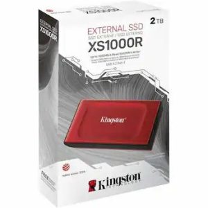 2TB XS1000 Red External SSD USB 3.2Gen2 with Adapter