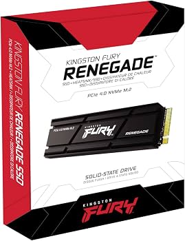4000G Kingston FURY Renegade PCIe 4.0 NVMe SSD w/ Heatsink