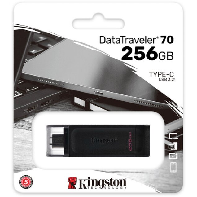 256GB USB-C 3.2 Gen 1 DataTraveler 70