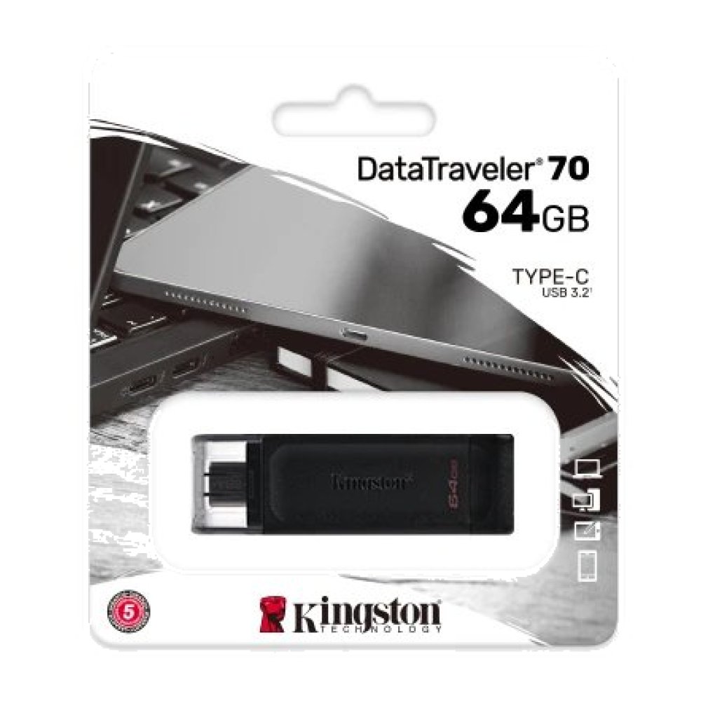 64GB USB-C 3.2 Gen 1 DataTraveler 70