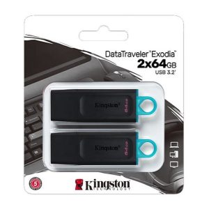 64GB USB3.2 Gen 1 DataTraveler Exodia (Black + Teal)