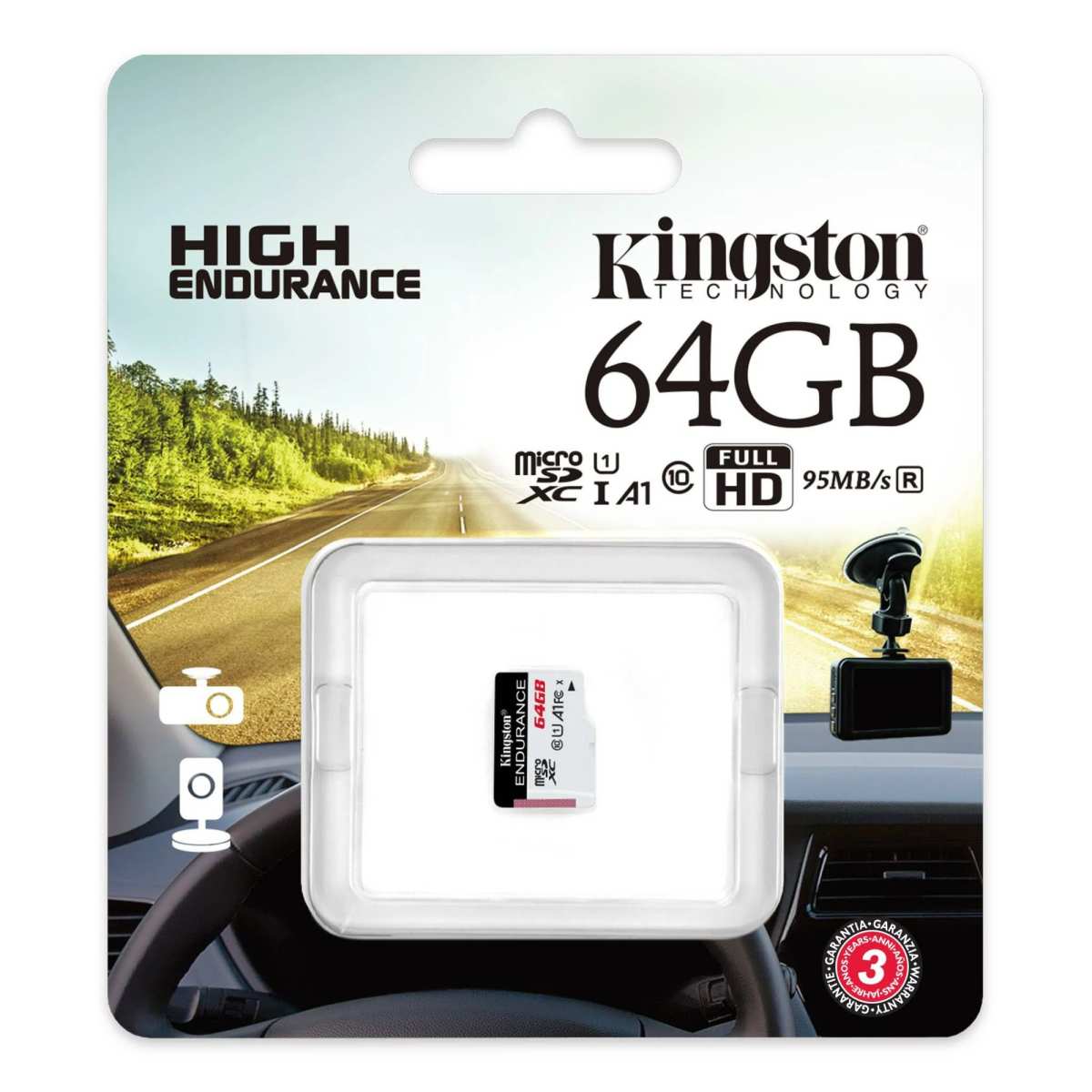 64GB microSDXC Endurance 95R/30W C10 A1 UHS-I Card Only