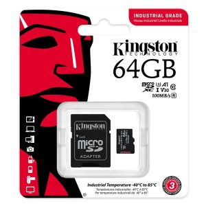 64GB microSDXC Industrial C10 A1 pSLC Card + SD Adapter