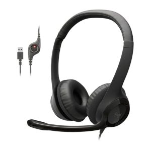 Logitech Wired H340 Headset with Noise-Canceling Mic (Black)