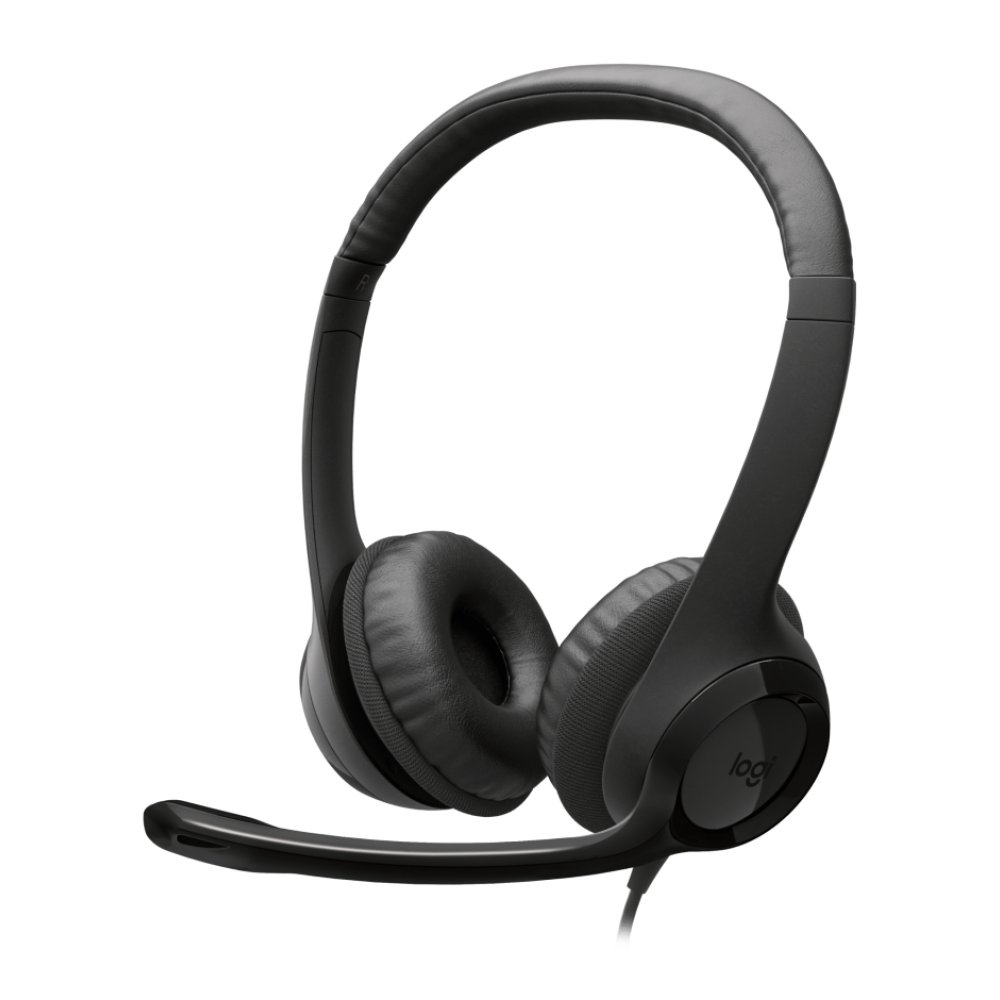 Logitech Wired H390 USB with Noise-Canceling Mic in-line controls (Black)