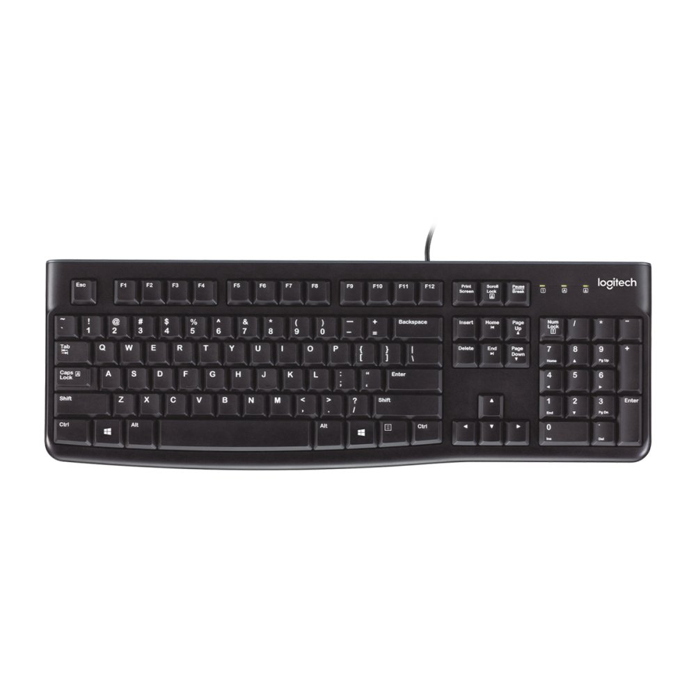 Logitech Wired USB keyboard K120 (EN-AR/ Black)