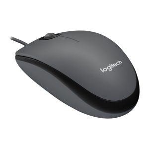Logitech Wired Mouse M100 (Grey)