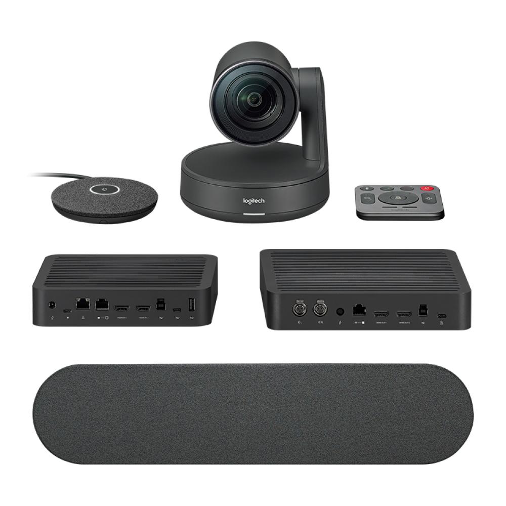 Logitech Rally Plus Video Conferencing Camera System (1Xcamera, 1Xspeaker, 1Xmic, Table & Display Hub, up to 10)