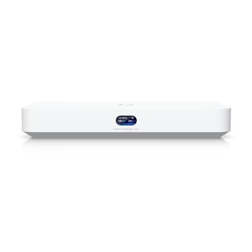 Ubiquiti Desktop 10G independent gateway with integrated 4-port 2.5 GbE switch.