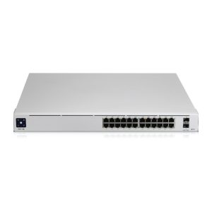 Ubiquiti 24 Port configurable Layer 3 switch, 16-GbE PoE+, 8-GbE PoE++, 2-10G SFP+, Near Silent Cooling, 400W
