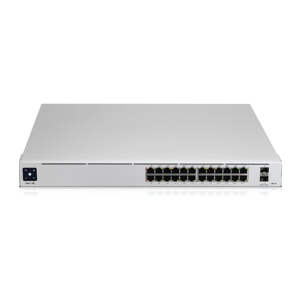 Ubiquiti 24 Port configurable Layer 3 switch, 16-GbE PoE+, 8-GbE PoE++, 2-10G SFP+, Near Silent Cooling, 400W