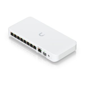 Ubiquiti Flex 2.5G PoE 8-Port PoE++ Compliant Managed Network Switch ,Flexible, 8-port 2.5 GbE PoE++ switch with a 10 GbE RJ45/SFP+ combination uplink port that can be powered with PoE+++ or an AC power adapter.