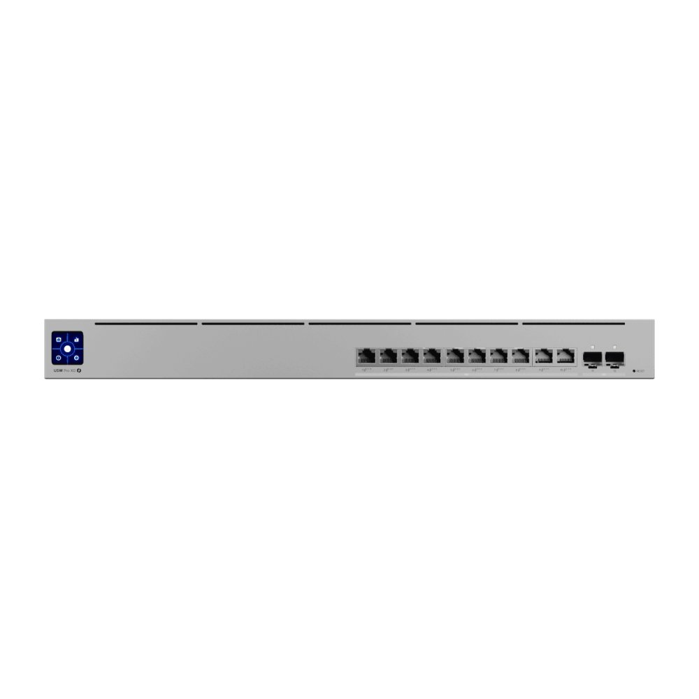 Ubiquiti Pro XG 10 10-Port 10G PoE 4 Compliant Managed Network Switch, 1U, professional-grade 10-port, Layer 3 Etherlighting™ PoE+++ switch with (10) 10 GbE and (2) 10G SFP+ ports.