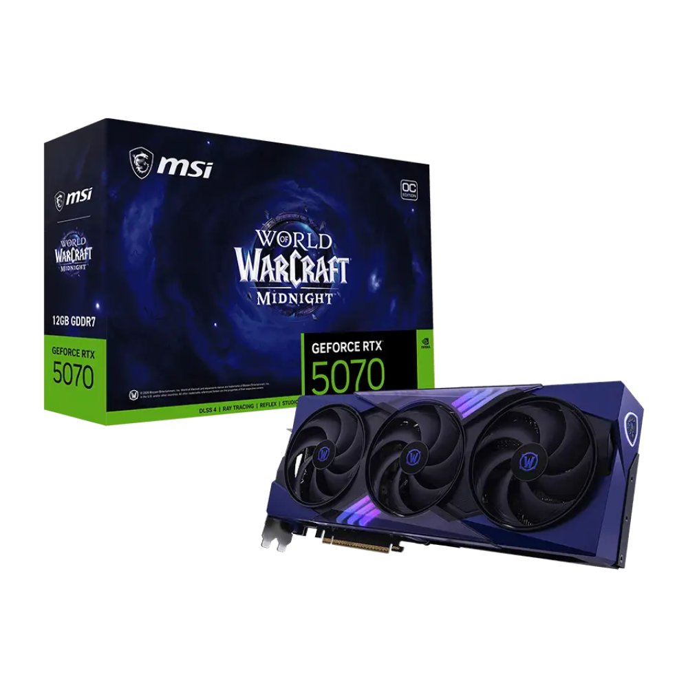 MSI GeForce RTX 5070 12G World of Warcraft MIDNIGHT VOID EDITION OC