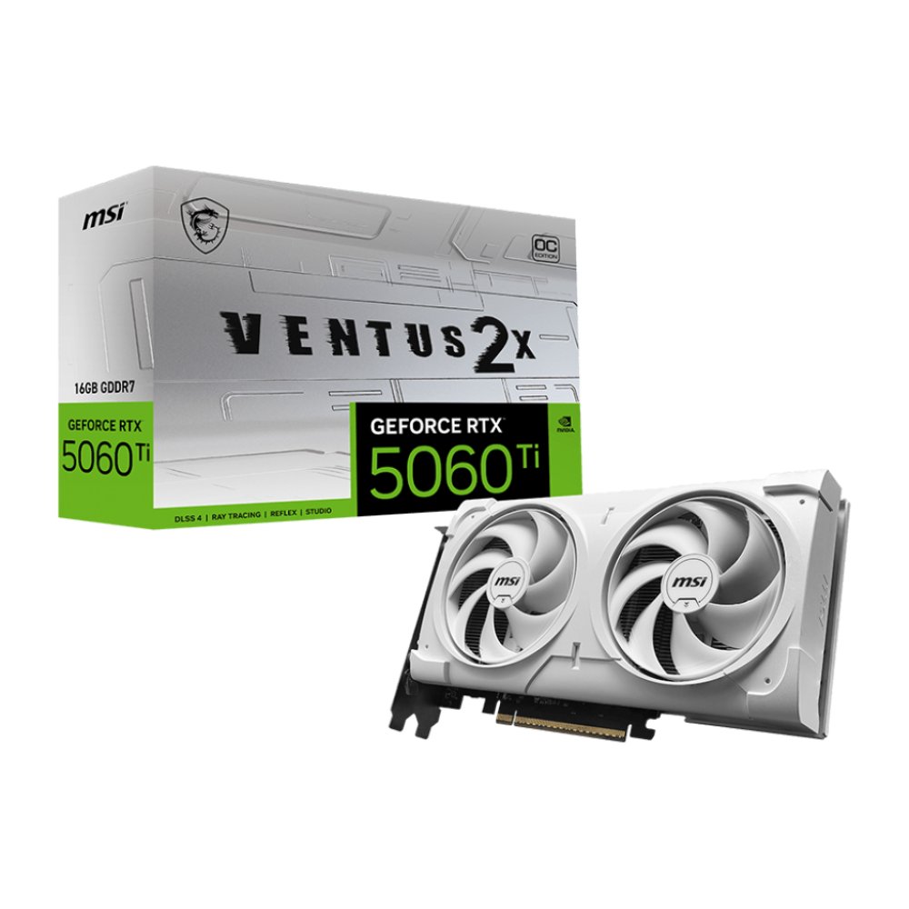 MSI GeForce RTX 5060 Ti 16G VENTUS 2X OC WHITE PLUS